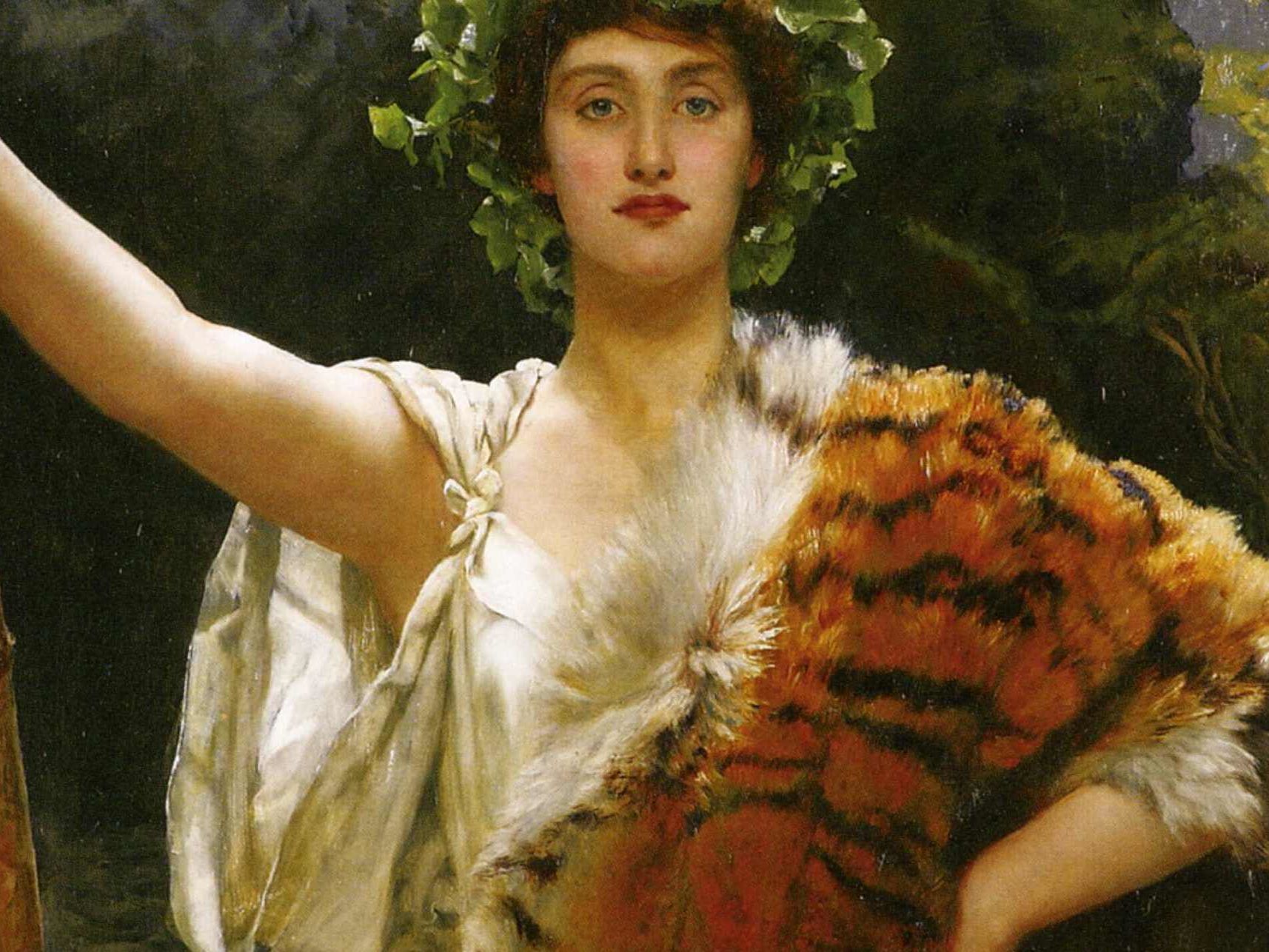 John Maler Collier, La prêtresse de Bacchus. Huile sur toile peinte entre 1885 et 1889.