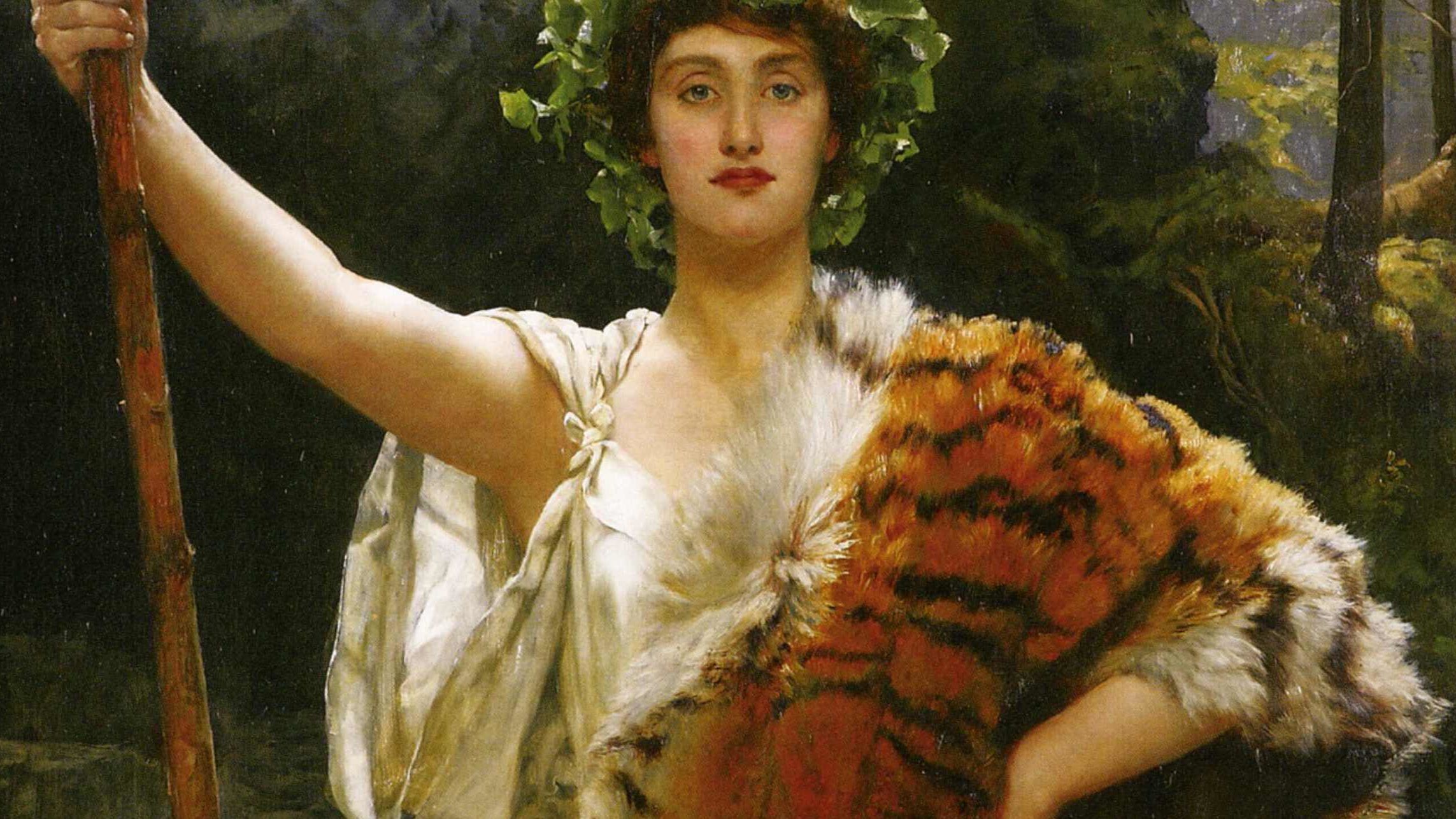 John Maler Collier, La prêtresse de Bacchus. Huile sur toile peinte entre 1885 et 1889.