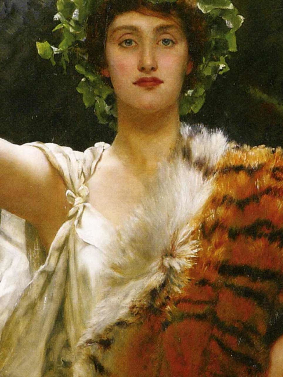 John Maler Collier, La prêtresse de Bacchus. Huile sur toile peinte entre 1885 et 1889.