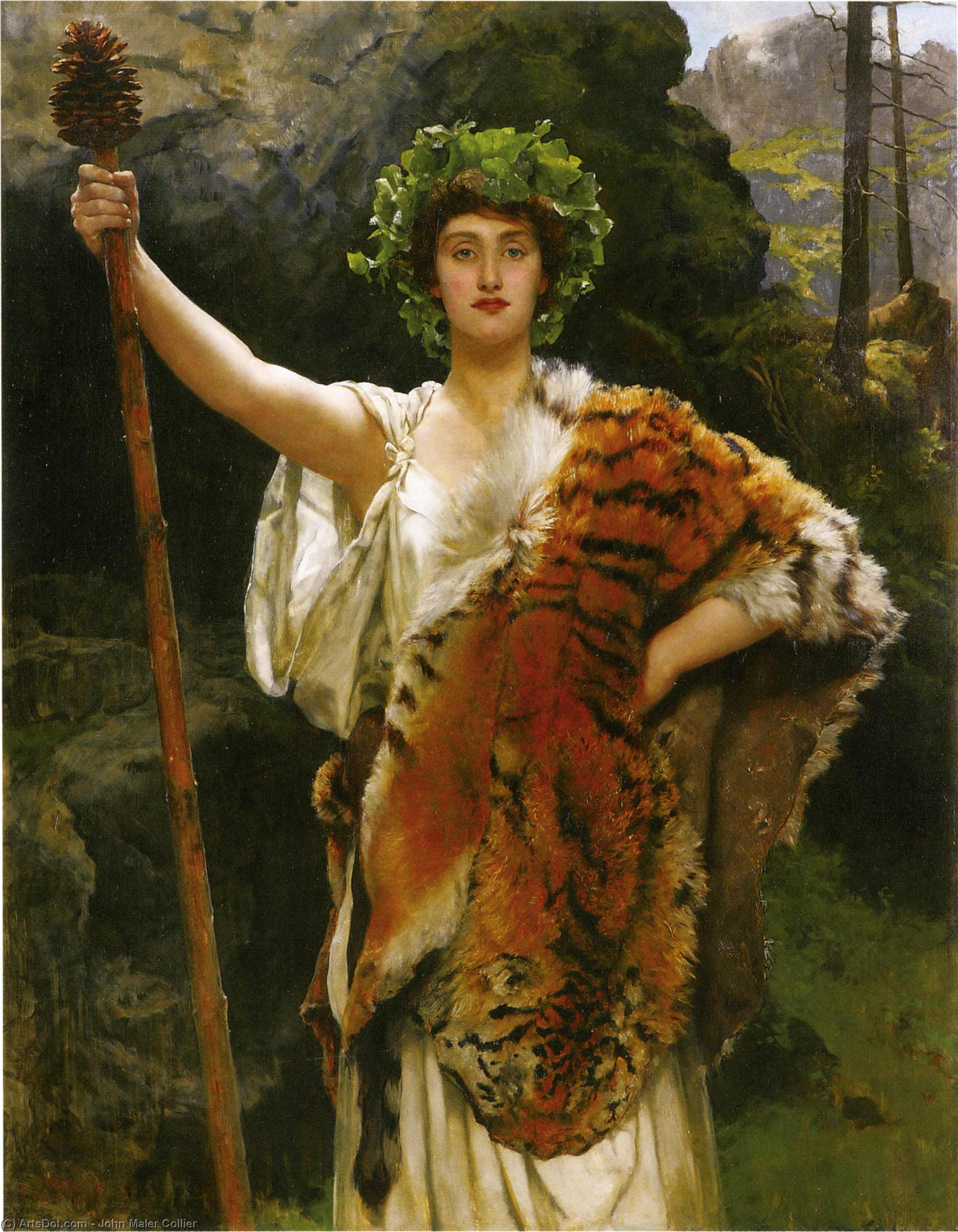 John Maler Collier, La prêtresse de Bacchus. Huile sur toile peinte entre 1885 et 1889.
