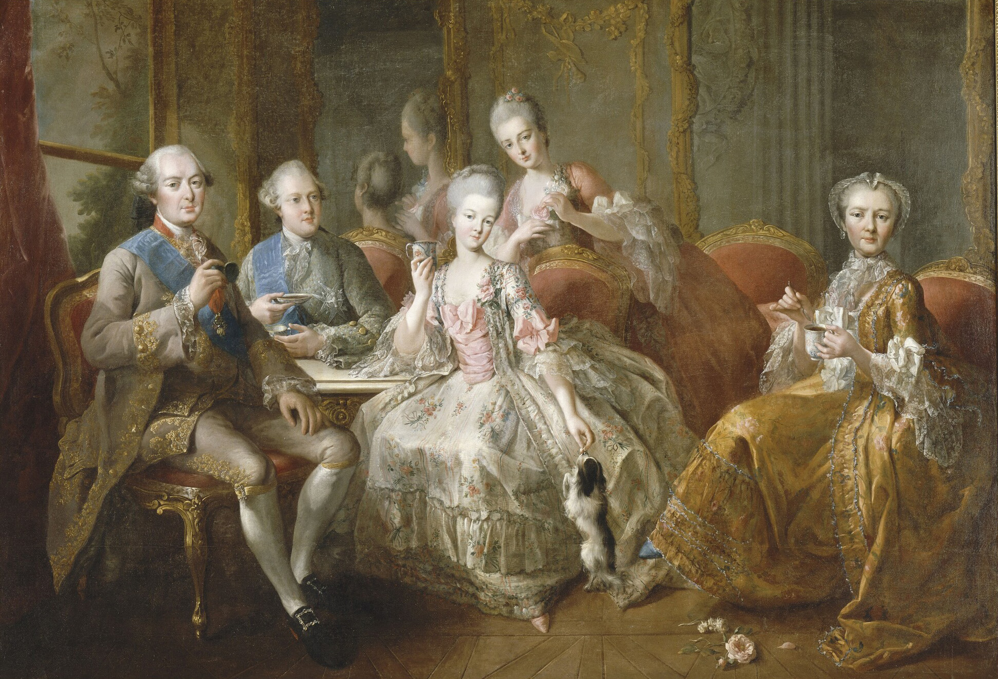 Jean-Baptiste Charpentier le Vieux (1728 - 1806), La famille du duc de Penthièvre en 1768 ou La tasse de chocolat