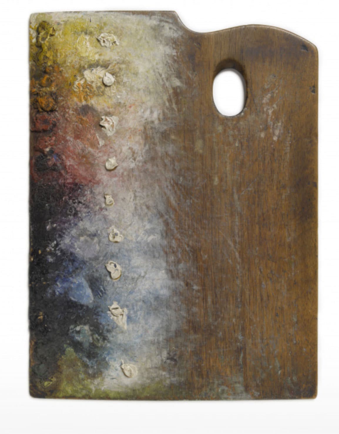 Palette du peintre Georges Seurat. Bois et peinture à l’huile, Musée d’Orsay © RMN-Grand Palais (musée d'Orsay) / Tony Querrec