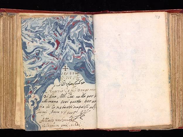 Page 189 verso et page 190 recto du liber amicorum de Johann Joachim Prack von Asch (1587–1612) © The Getty Research Institute