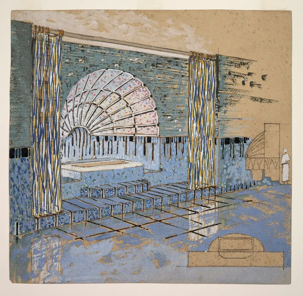 Projet de salle de bains, Odorico frères, vers 1925-1930 © Collection musée de Bretagne, Rennes